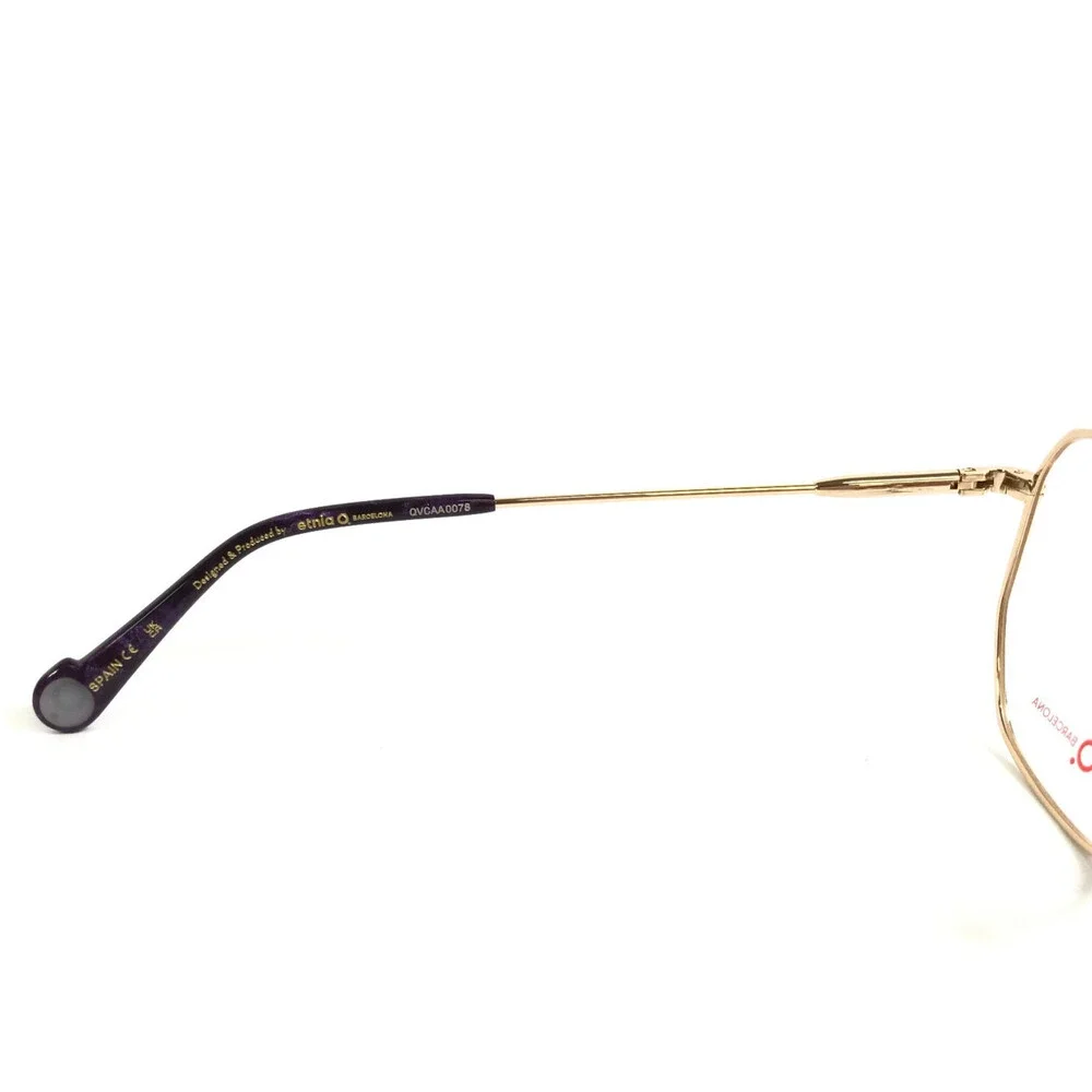 Etnia Barcelona Eyeglasses Frames ADYTON GDBL Shiny Gold Wire Rim 55-16-140